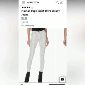 Paige Hoxton Ultra skinny high waisted jeans